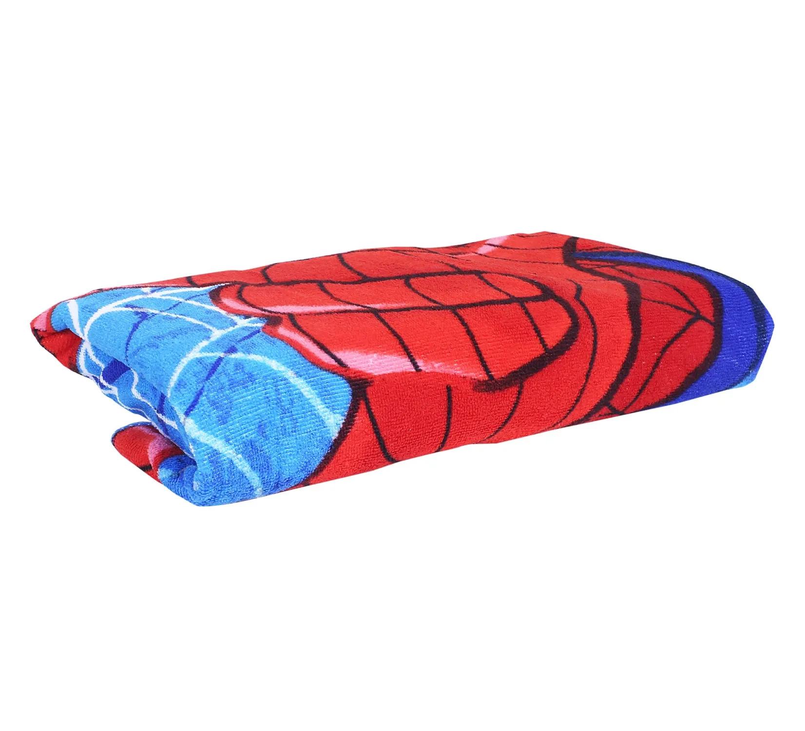 Heart Home Marvel Spiderman Kids Bath Towel|Soft Cotton Towel for Kids|Sides Stitched Baby Towel|400 GSM Toddler Bath Towel|24x48 Inch|Pack of 2 (Red)