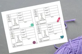 Knitting Project Tracker/ Crochet Project Tracker