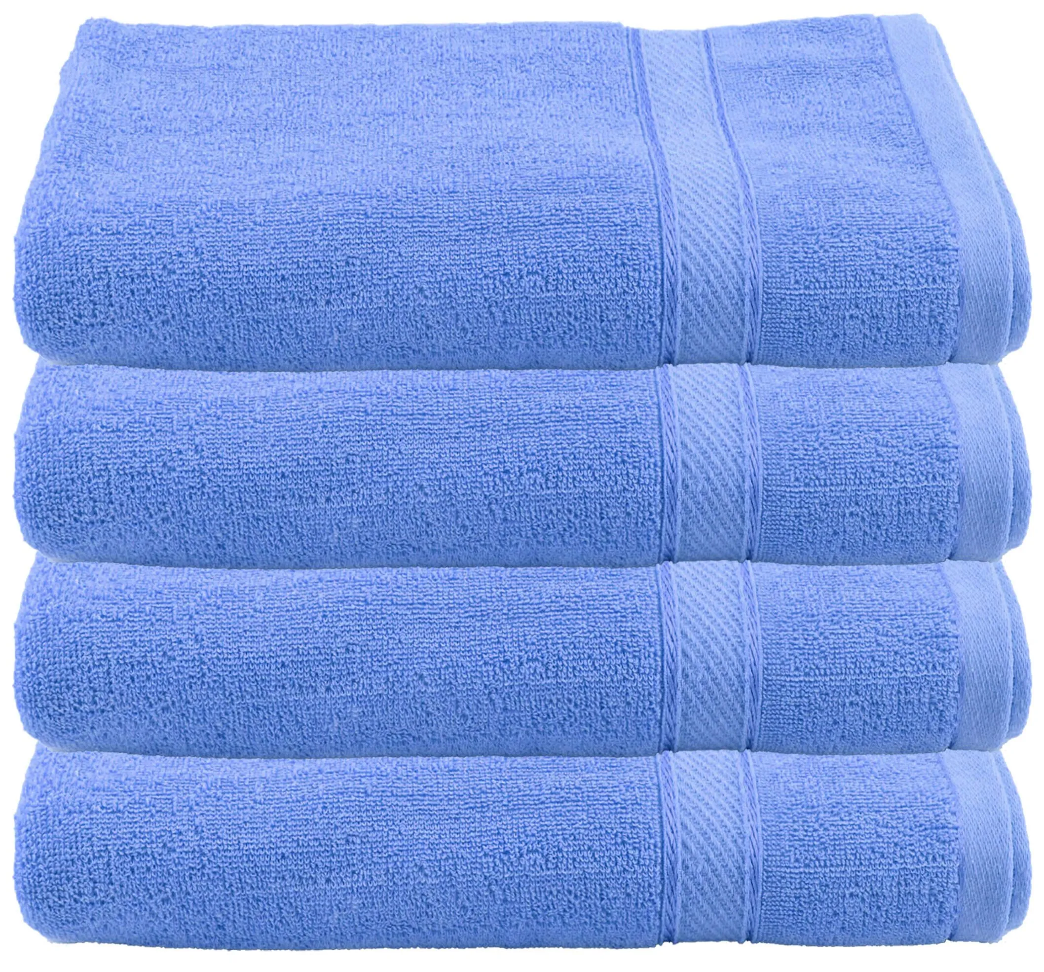 Kuber Industries Cotton Bath Towel 30"x60" (Blue, 4 Pieces Full Size) CTKTC33292