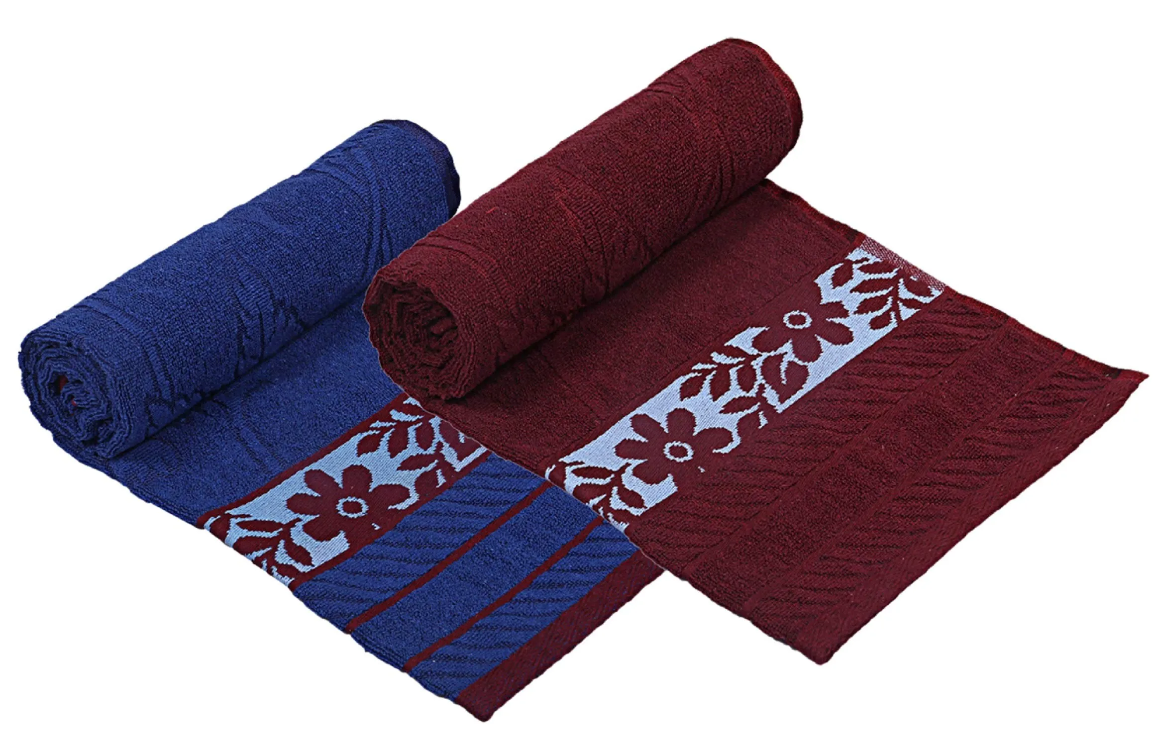 Kuber Industries Cotton Bath Towel 400 GSM (2 Pieces, Multicolour),Standard,CTKTC08935