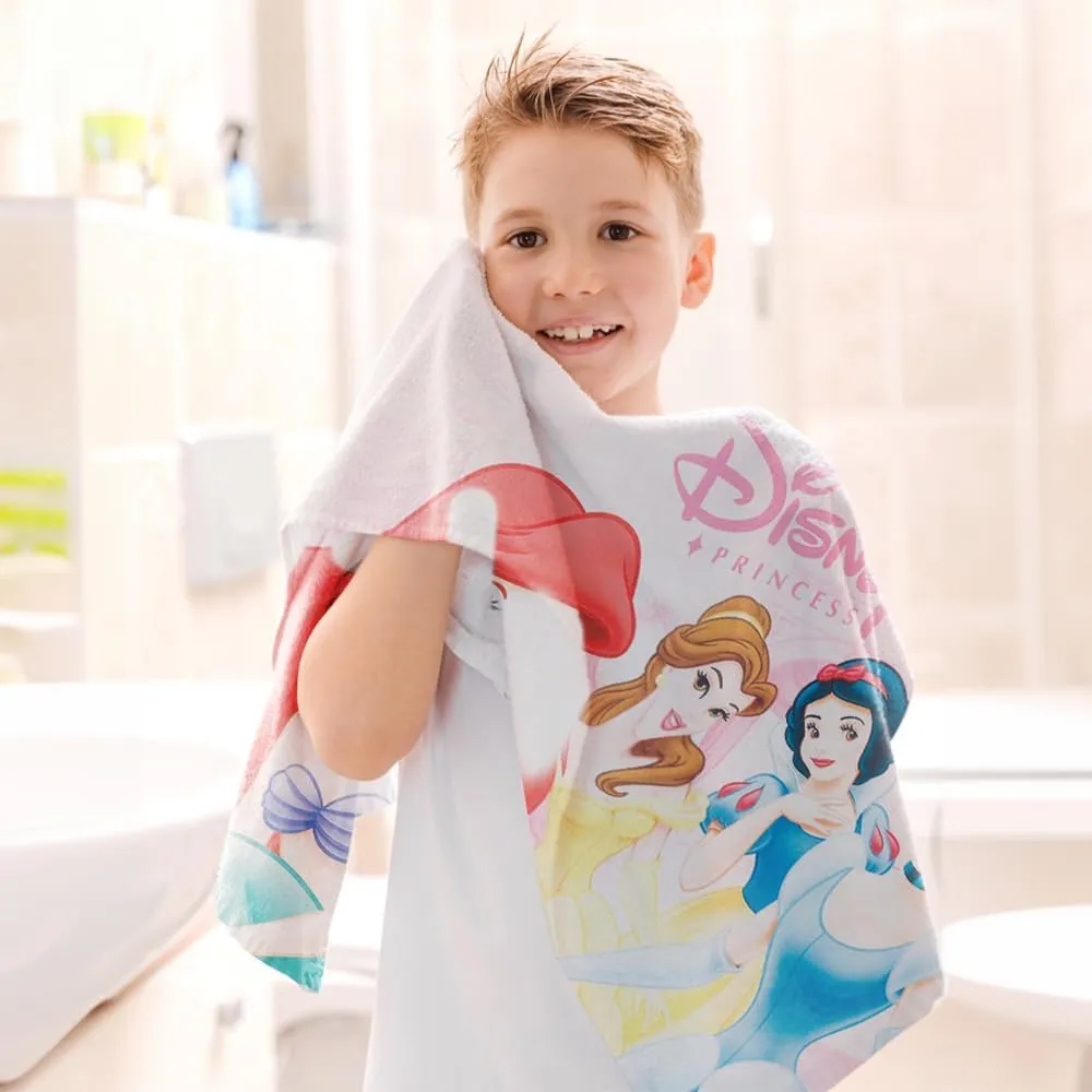 Kuber Industries Disney Princess Microfiber Soft Kids Bath Towel-Pack of 4 (Multi)