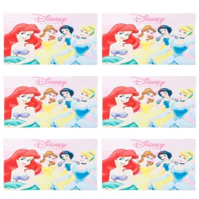 Kuber Industries Disney Princess Microfiber Soft Kids Bath Towel-Pack of 6 (Multi)