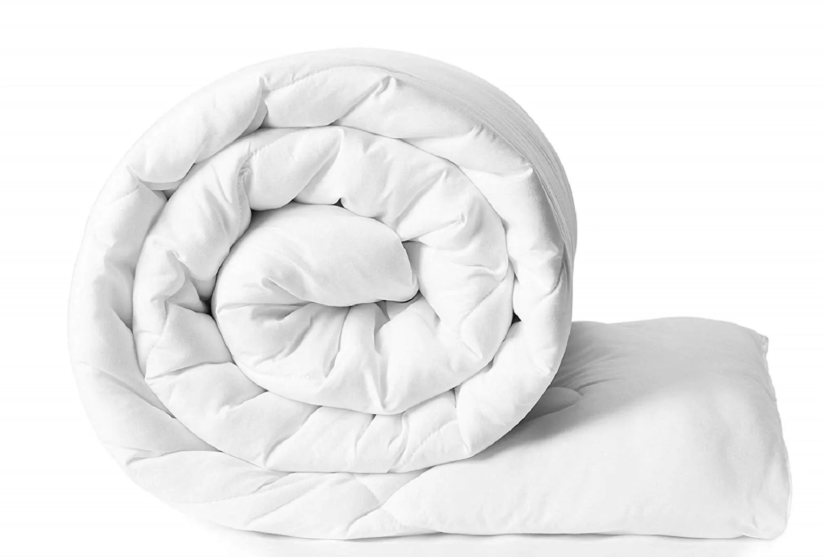 Kuber Industries Reversible Microfibre Single Comforter King Size, White (CLT578)