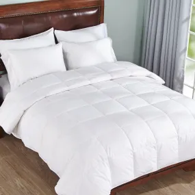 Kuber Industries Reversible Microfibre Single Comforter King Size, White (CLT578)