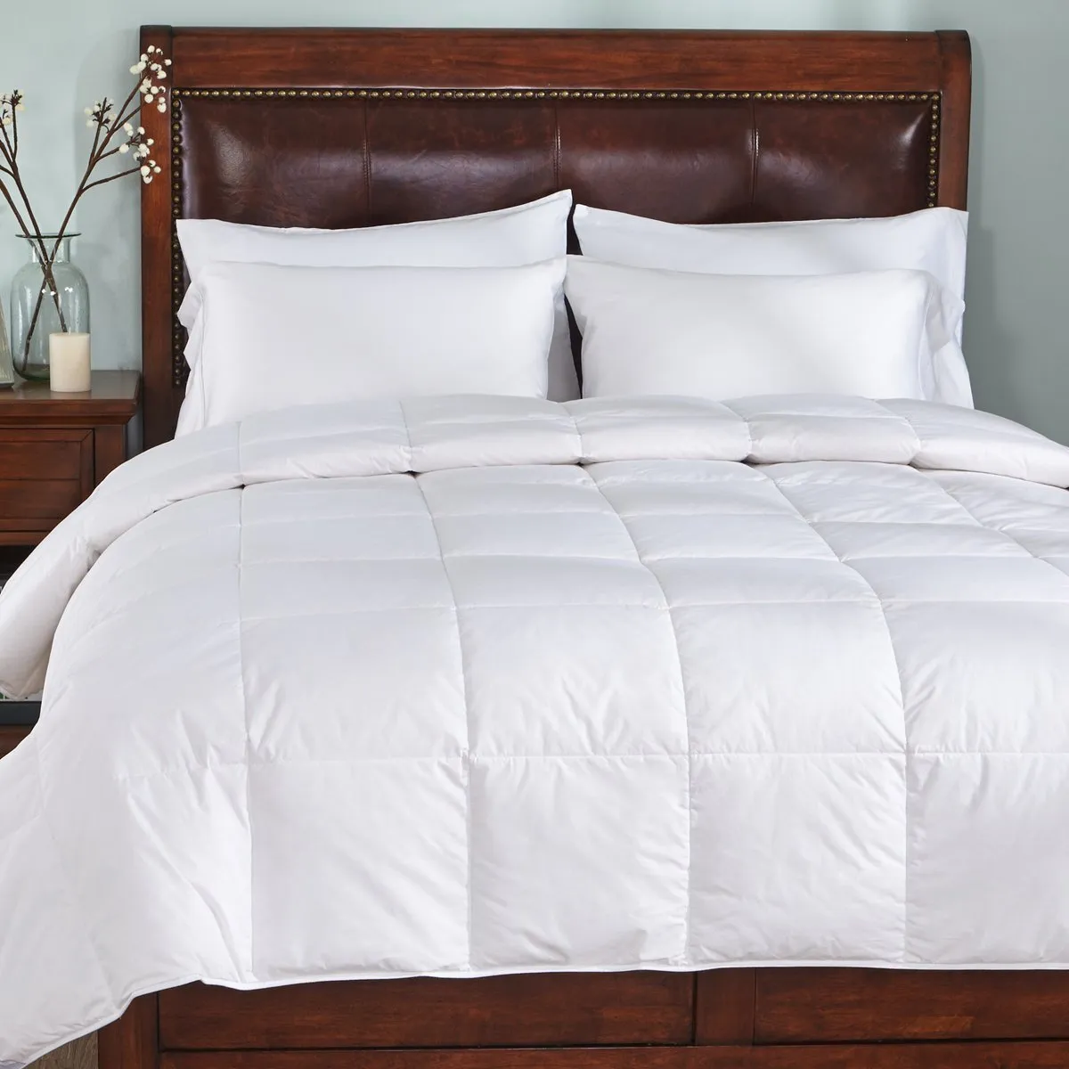 Kuber Industries Reversible Microfibre Single Comforter King Size, White (CLT578)