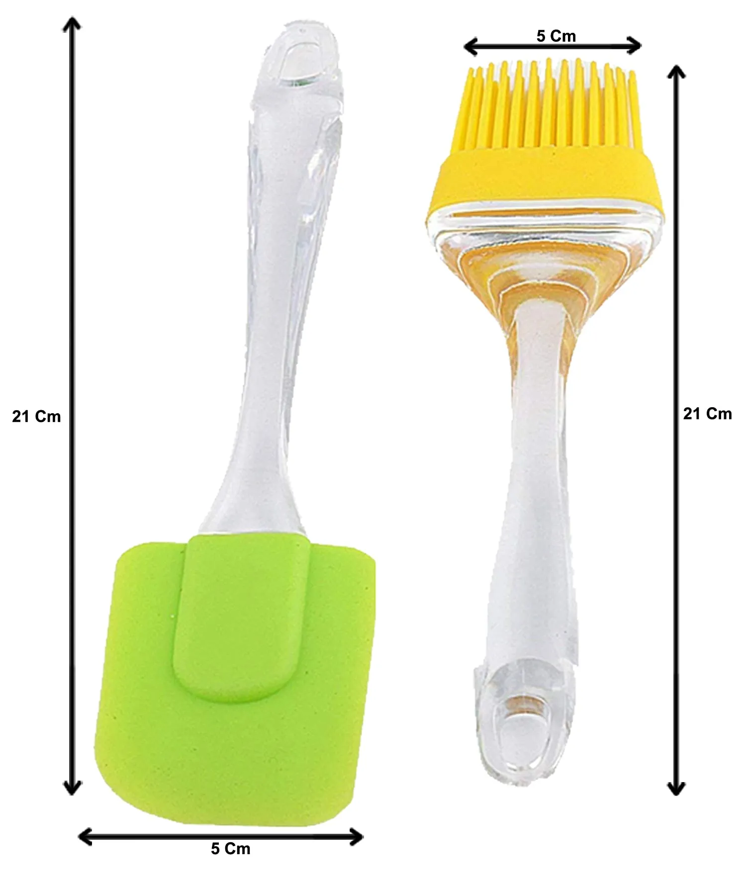 Kuber Industries Silicone Spatula and Brush Set for Pastry, Cake Mixer, Decorating, Cooking, Baking, Silicone Spatula and Pastry Brush, Set of 2 (Multicolour)