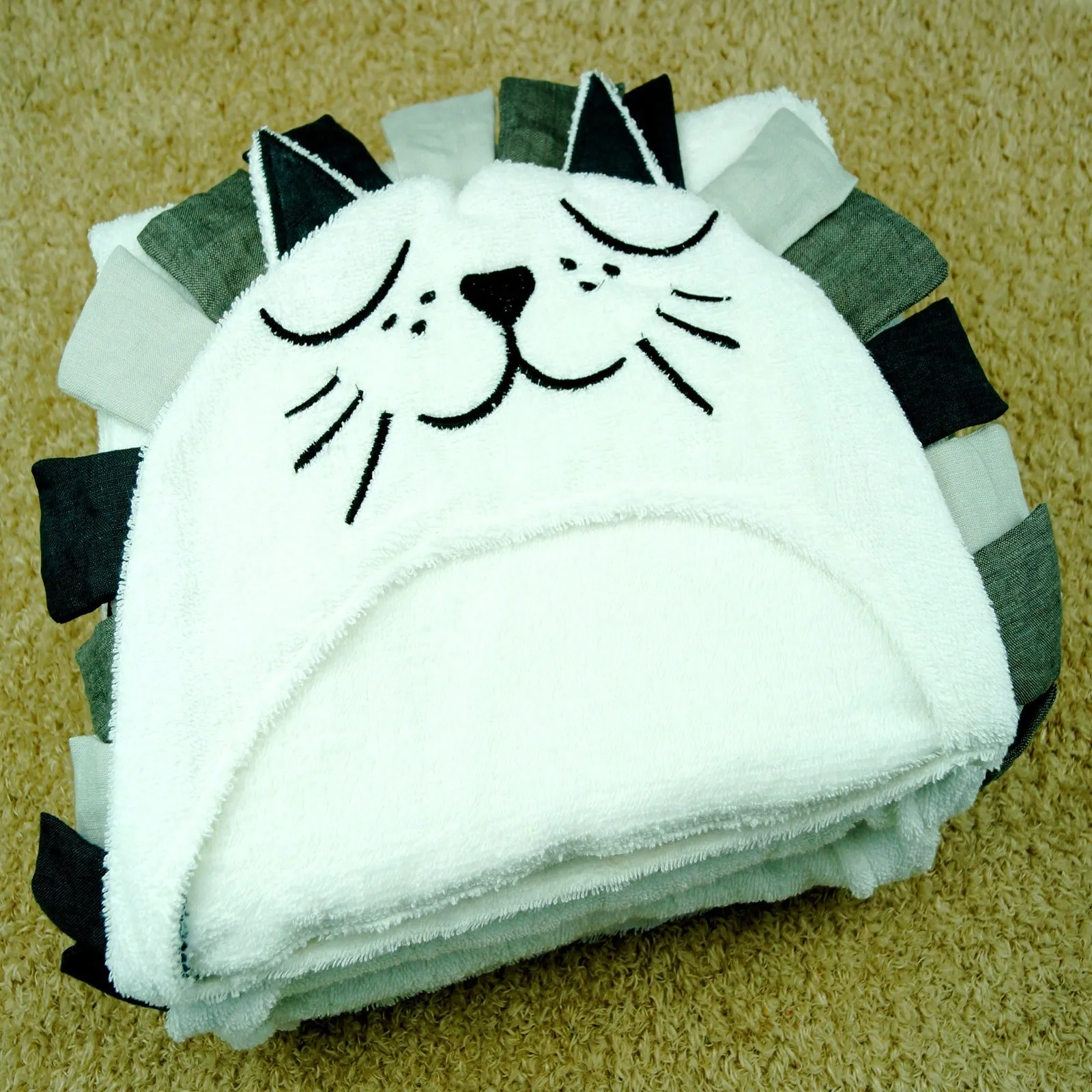 Lion & Cat Shaped Baby Bath Towel and Kids Blanket