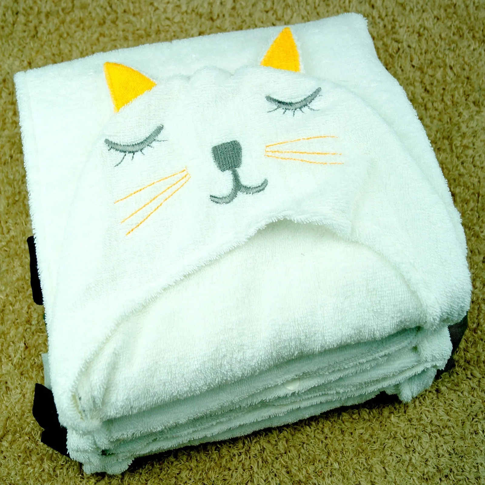 Lion & Cat Shaped Baby Bath Towel and Kids Blanket