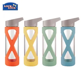 Lock & Lock X-Shape Glass Water Bottle 510ml