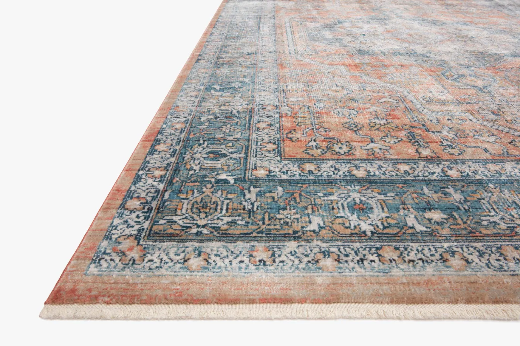 Magnolia Home x Loloi Elise Rug - Coral Blue