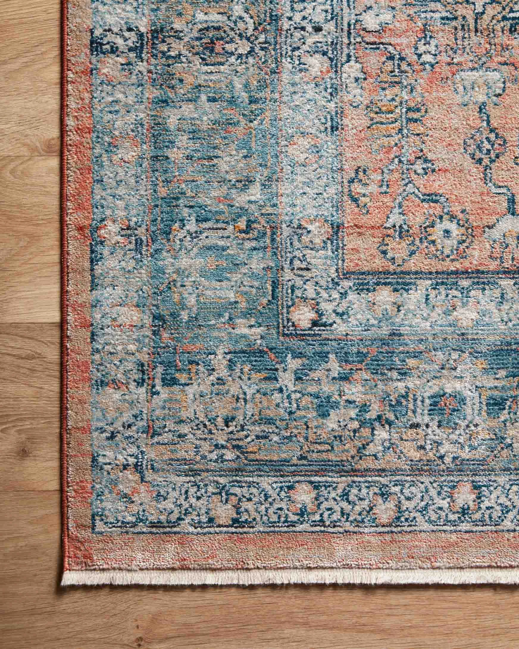 Magnolia Home x Loloi Elise Rug - Coral Blue