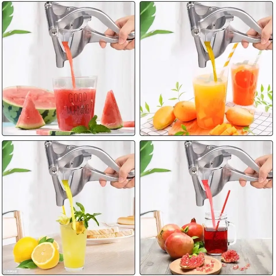 Manual Juice Squeezer, Portable Aluminum Alloy Hand Pressure Juicer, Heavy Duty Single Press Juice Squeezer, Real Stainless Steel Lemon Squeezer