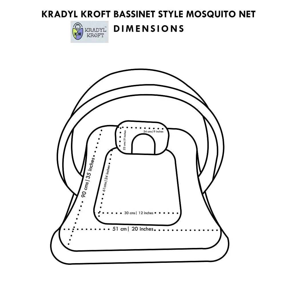 McClouds -  Kradyl Kroft Bassinet Style Mosquito Net Bedding for Infants