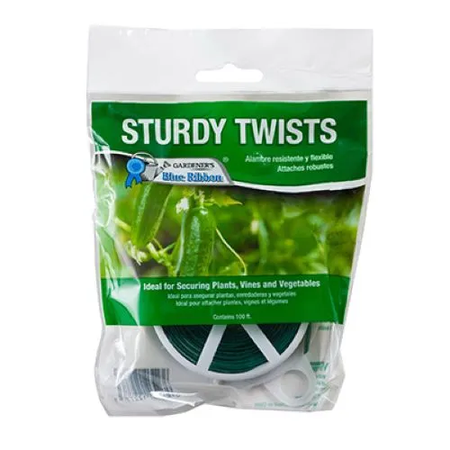 Midwest T001GT 100' Foot Green Plastic Coated Garden Wire Twist Tie With Cutter - Quantity of 10