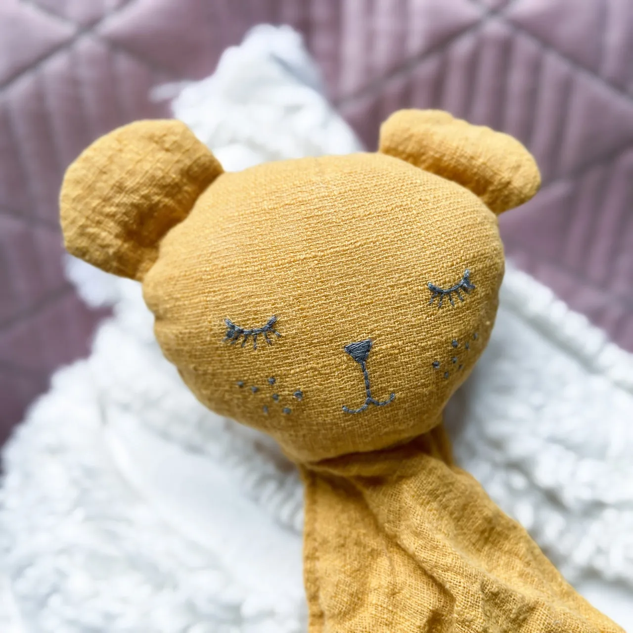 Mustard Bear Comforter