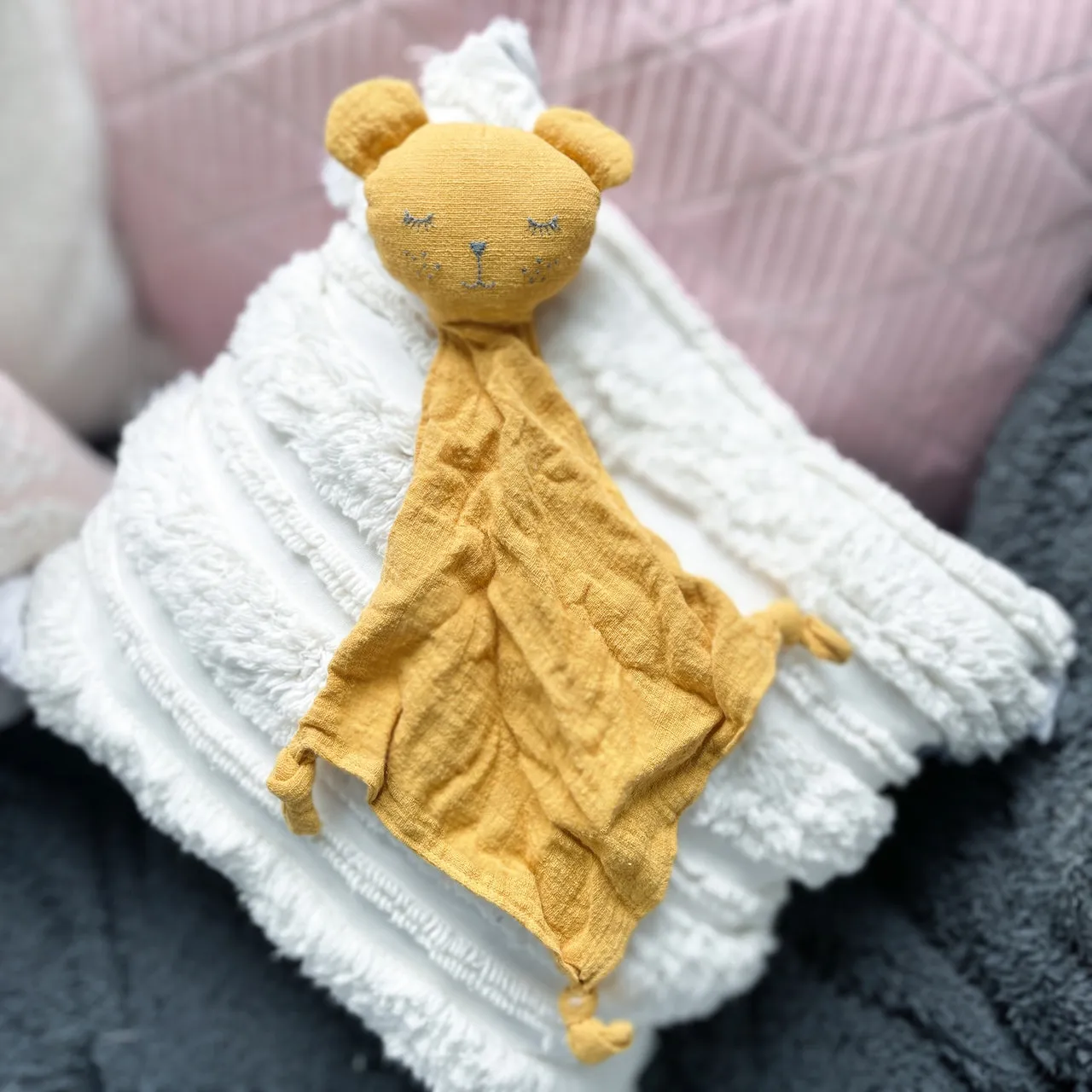 Mustard Bear Comforter