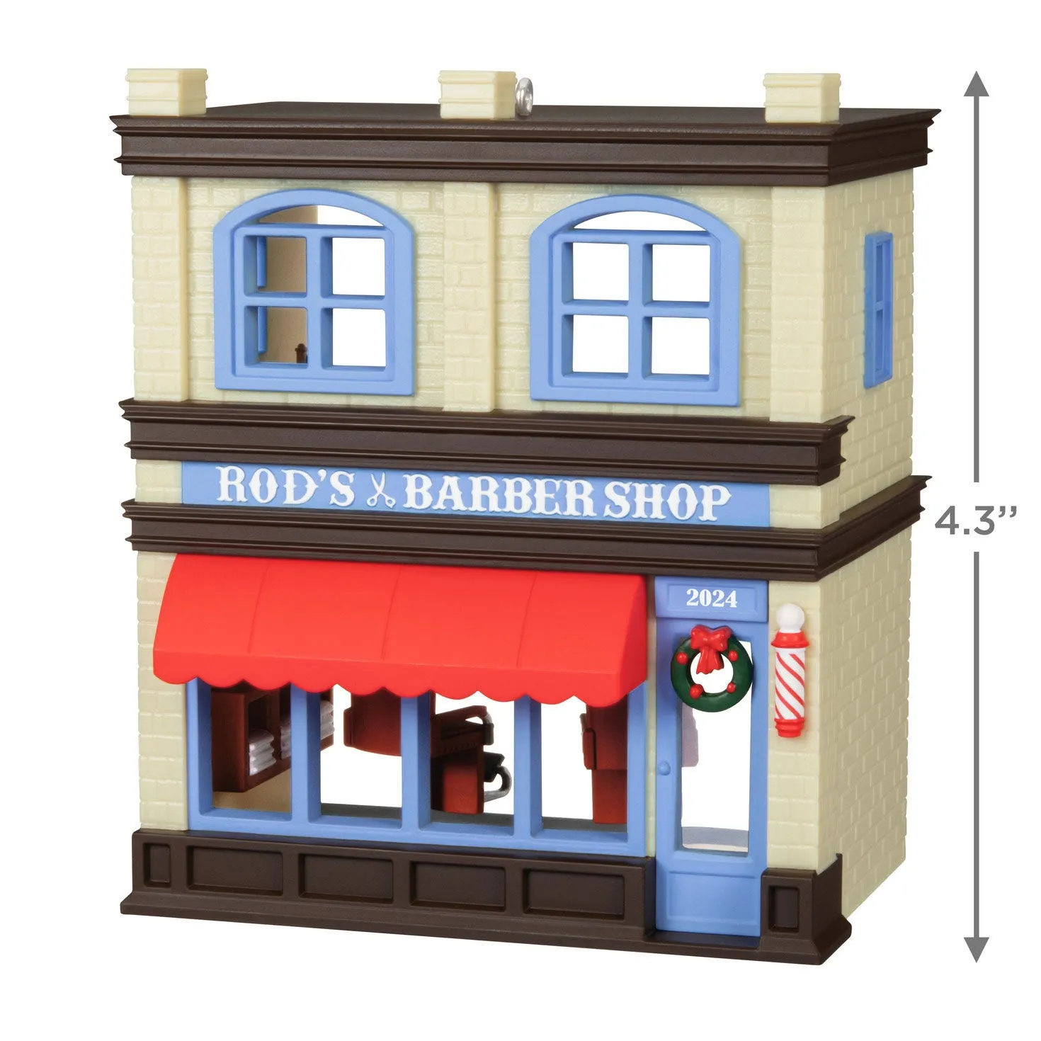 Nostalgic Houses and Shops Rod's Barbershop — 2024 Hallmark Keepsake Christmas Ornament