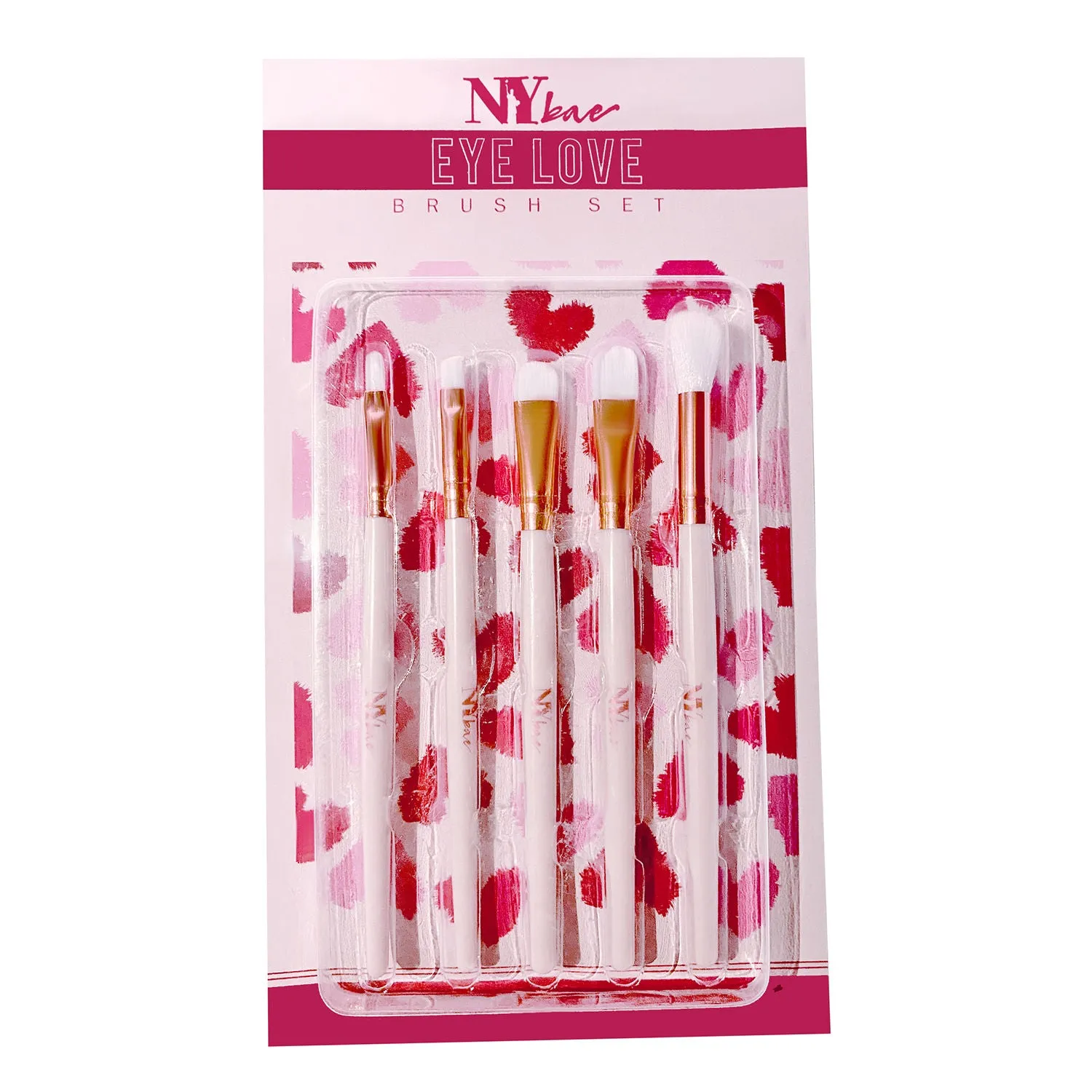 NY Bae Eye Love Brush Set | Blending Brush | Small Angled Brush | Precision Brush | Fluffy Brush | Eyeshadow C Brush | Multipurpose | Smooth Blending | Even Application | Fine & Soft Bristles