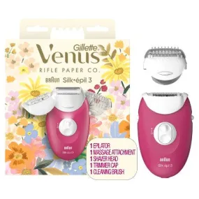 Open Box - Rifle Paper Co.   Venus Epilator with Shaver & Trimmer Attachments