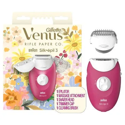 Open Box - Rifle Paper Co.   Venus Epilator with Shaver & Trimmer Attachments