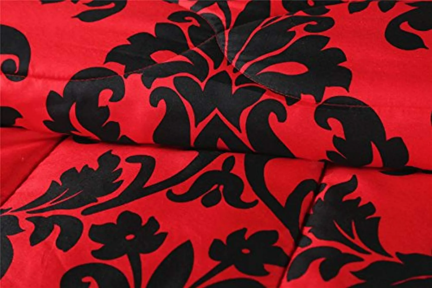 Paisley Black Flower Comforter Set Bed-in-a-Bag QUEEN