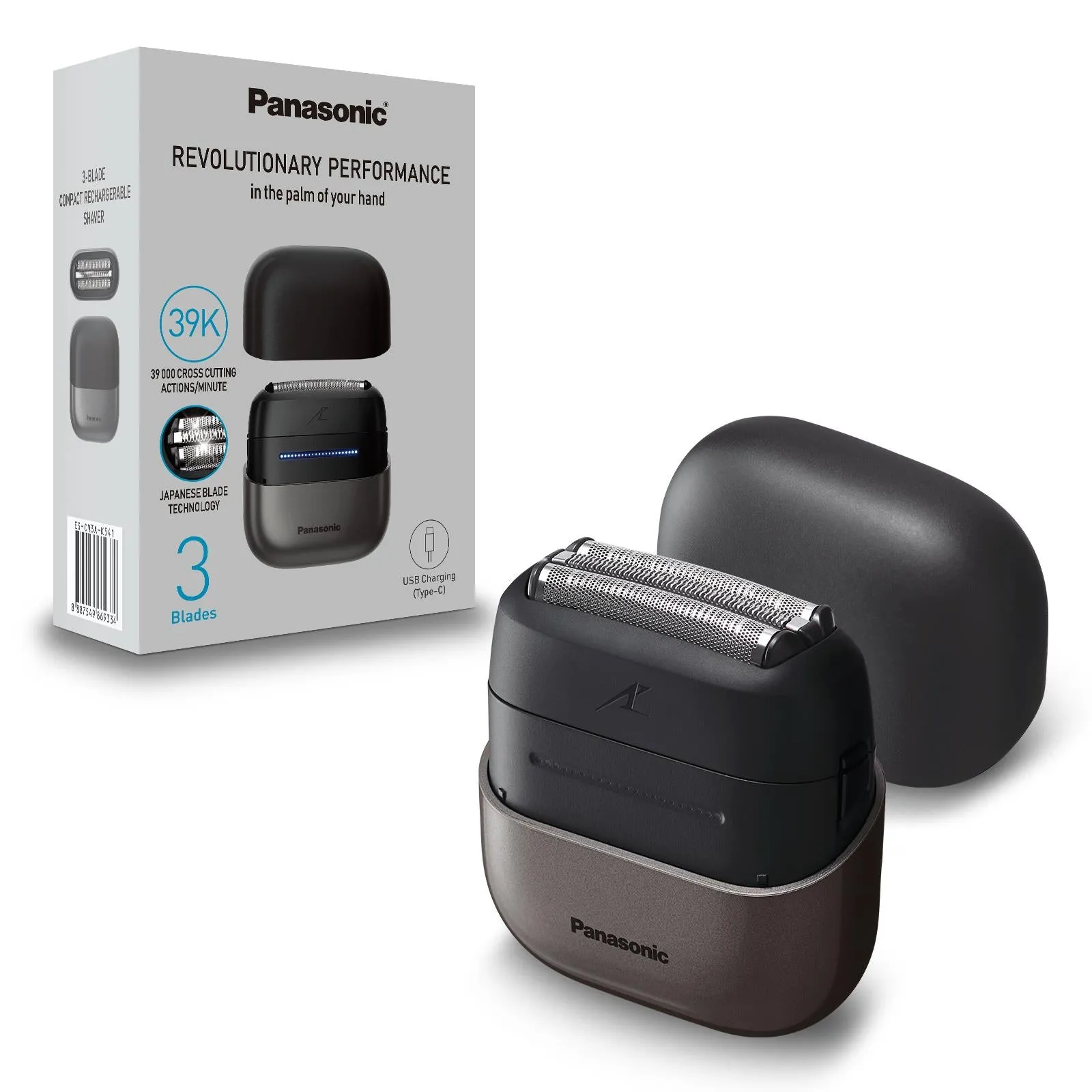 Panasonic Compact 3-Blade High Speed Shaver (Black)