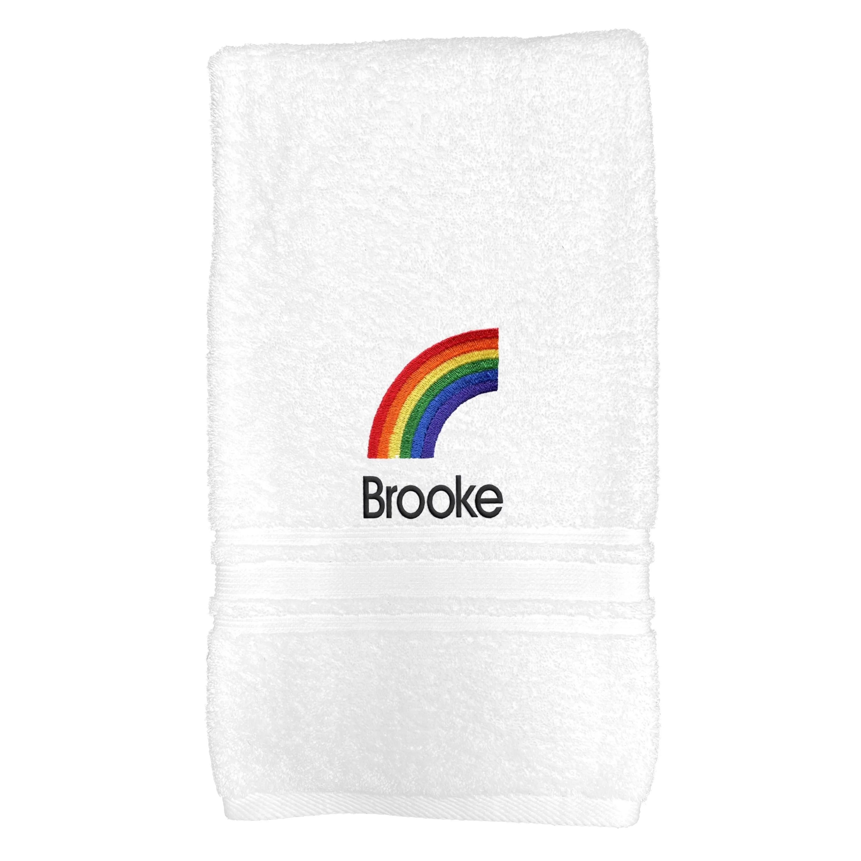 Personalized Rainbow Emoji Bath Towel - 30" x 58"