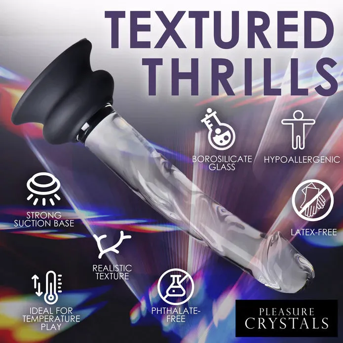 Pleasure Crystals 7" Glass Dildo W/ Silicone Base