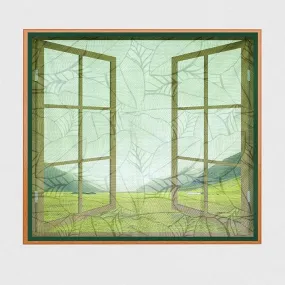 Polyester Pre-Stitched Window Mosquito Net-Forest Green