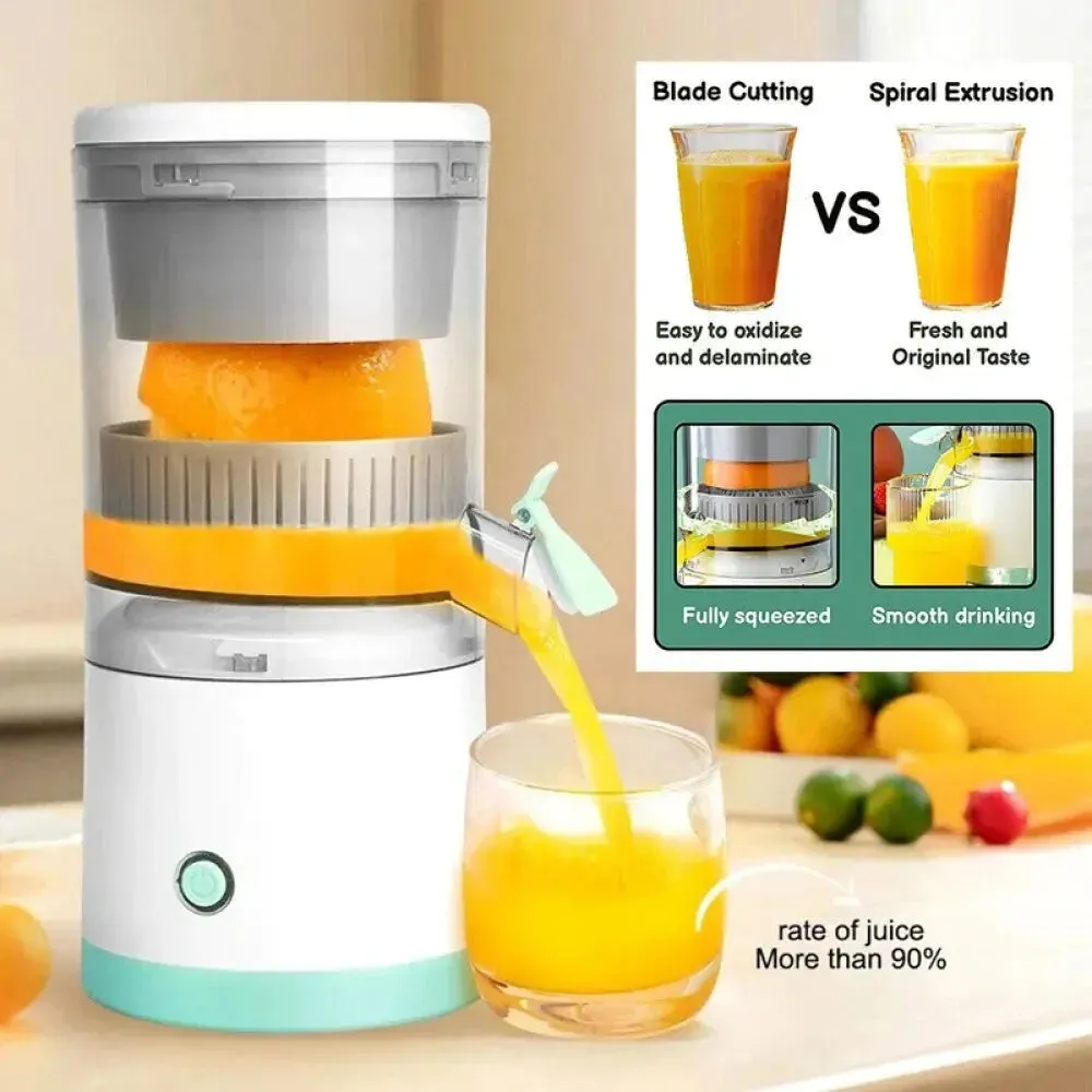 Portable Juice Press Electric Citrus Juicer Juice Squeezer Portable Press Machine Fruit Extractor UK