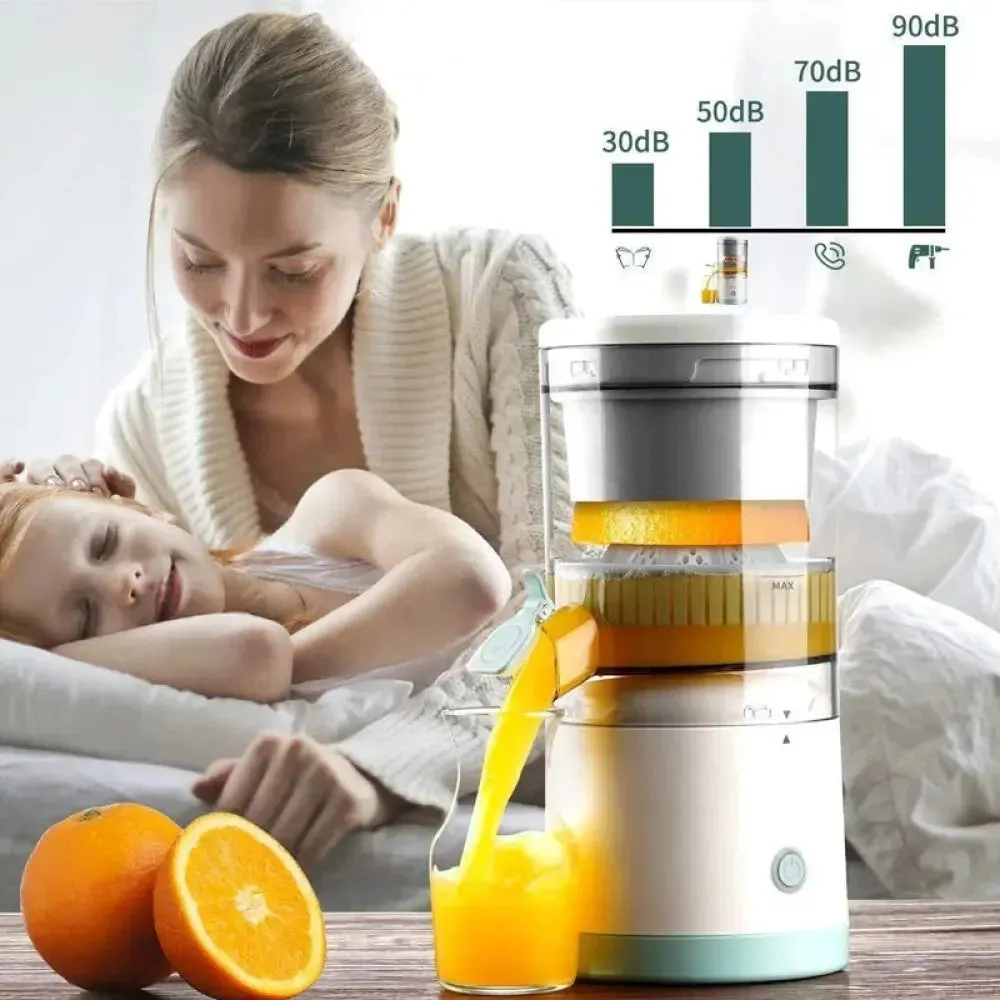 Portable Juice Press Electric Citrus Juicer Juice Squeezer Portable Press Machine Fruit Extractor UK