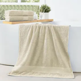 Premium Cream Pack of 2  600gsm High Quality Cotton Bath Towel 70x140cm