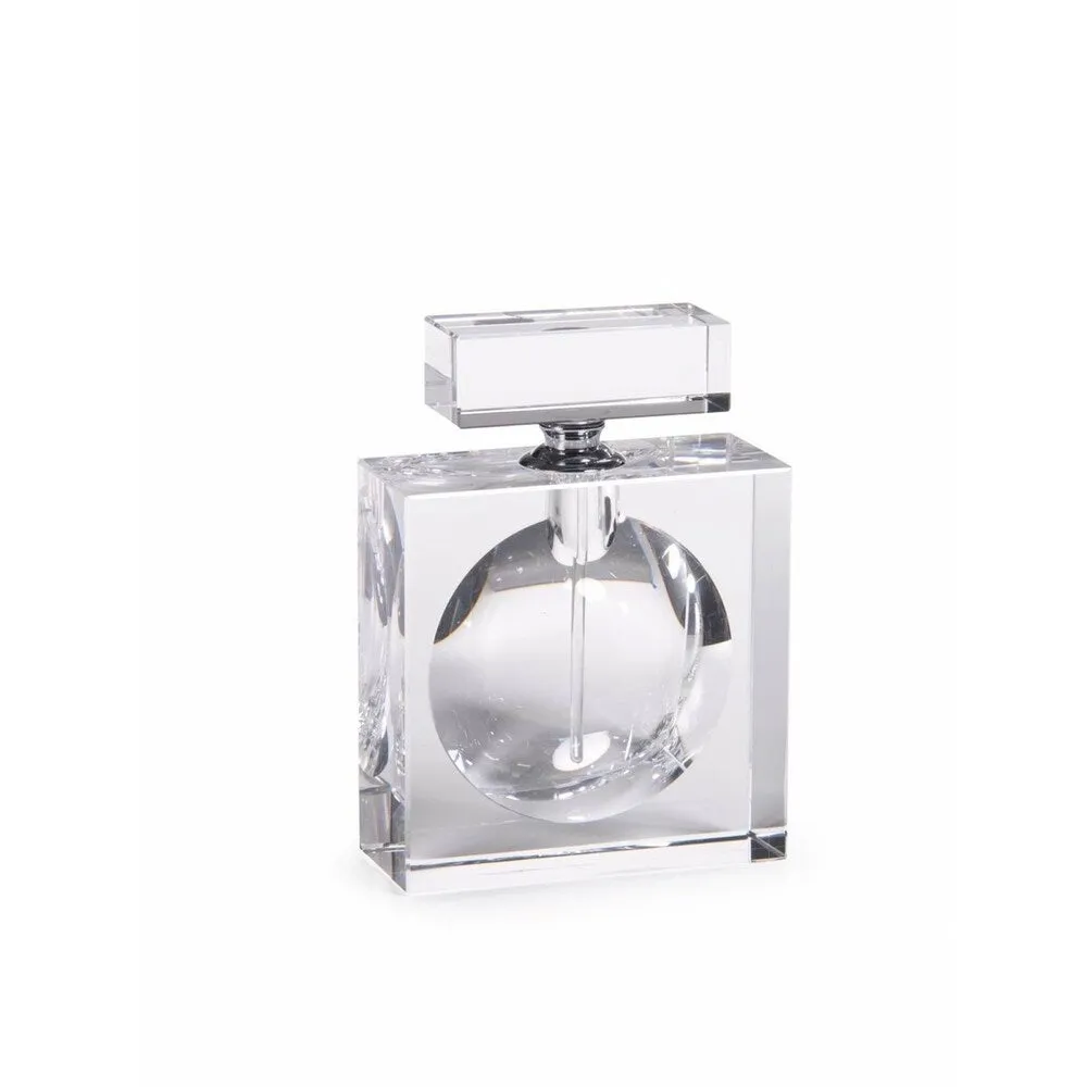 "Amari" 6" Tall Glass Perfume Bottle, Square Shaped