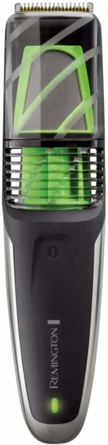 Remington Vacuum Beard and Stubble Trimmer - Titanium Blades, Lithium Power, Vacuum Chamber, Detail Blade with Comb Attachment, Travel Pouch, 60-Minute Runtime, Cordless – MB6850