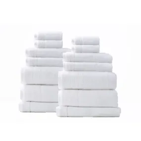 Renee Taylor Aireys 14 Piece Snow Bath Towel Pack