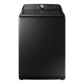 Samsung - 5.0 Cu. Ft. 12 Cycle Top Loading Washer - Fingerprint Resistant Black Stainless Steel