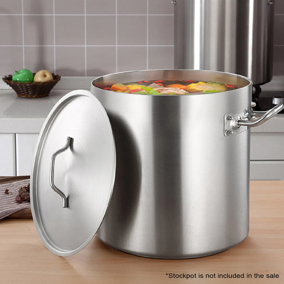 SOGA 45cm Top Grade Stockpot Lid Stainless Steel Stock pot Cover