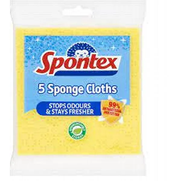 SPONTEX 5 SPONGE CLOTHES IMPROVED FORMOULA 5