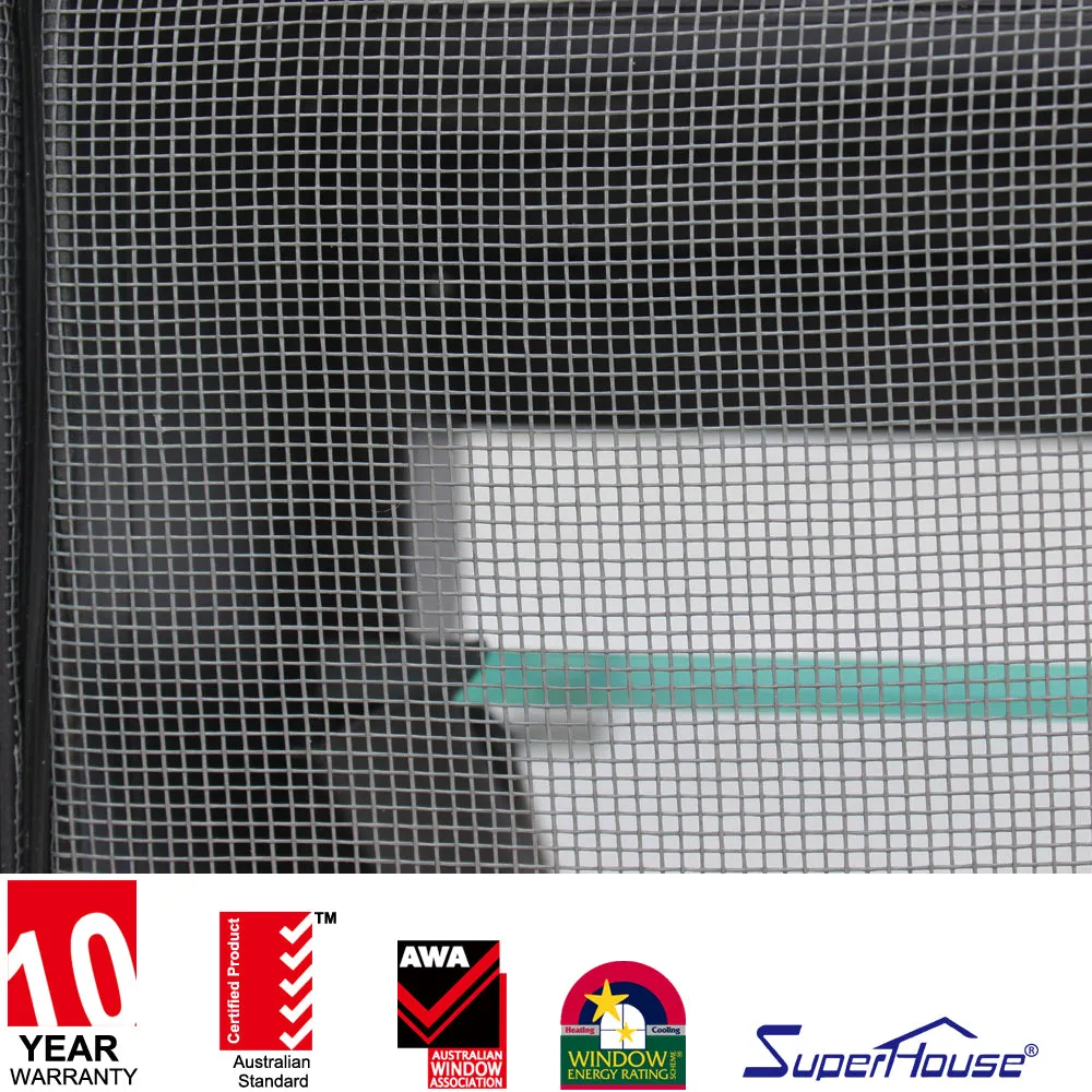 Superhouse Australia AS2047 standard and NOA standard adjustable glass louvre windows with Mosquito Net