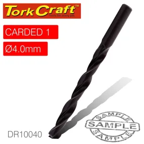 TORK CRAFT DRILL BIT HSS STANDARD 4.0MM 1/CARD DR10040