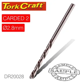 TORK CRAFT DRILL HSS 2.8MM 135DEG 2/CARD INDUSTRIAL BIT DR20028