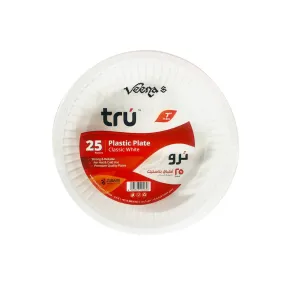 Tru 7" Plastic Plates 25Pcs/Pkt