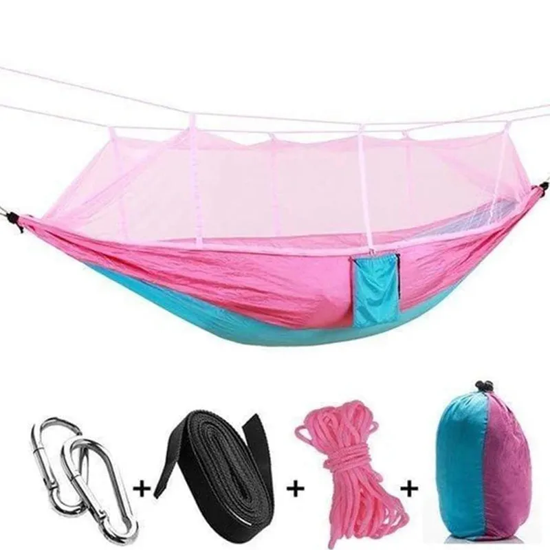 Ultralight hammock with mosquito net for outdoor adventures