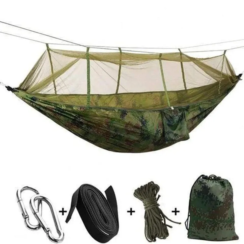 Ultralight hammock with mosquito net for outdoor adventures