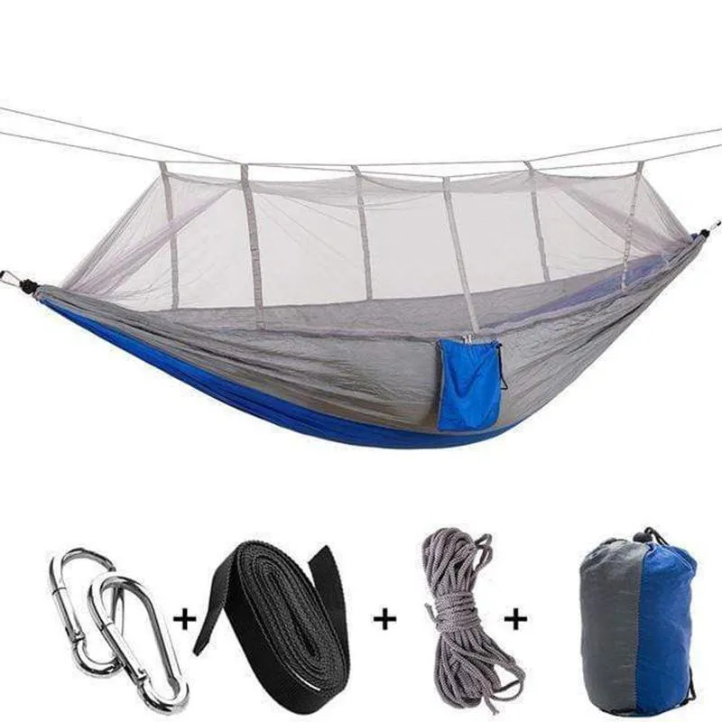 Ultralight hammock with mosquito net for outdoor adventures