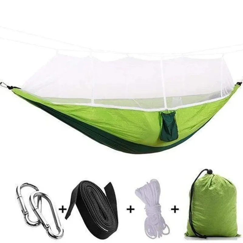 Ultralight hammock with mosquito net for outdoor adventures