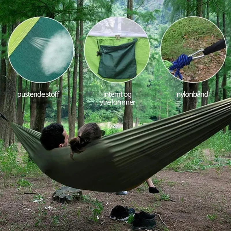 Ultralight hammock with mosquito net for outdoor adventures