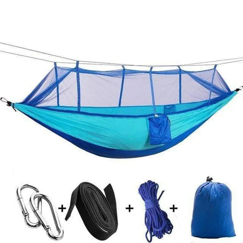 Ultralight hammock with mosquito net for outdoor adventures