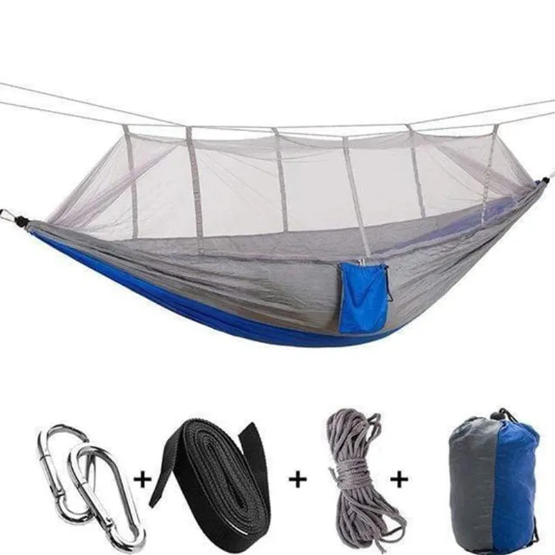 Ultralight hammock with mosquito net for outdoor adventures