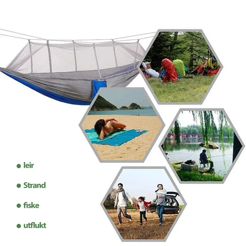 Ultralight hammock with mosquito net for outdoor adventures